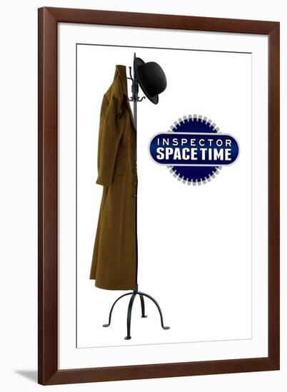 Inspector Spacetime Hat and Coat-null-Framed Art Print