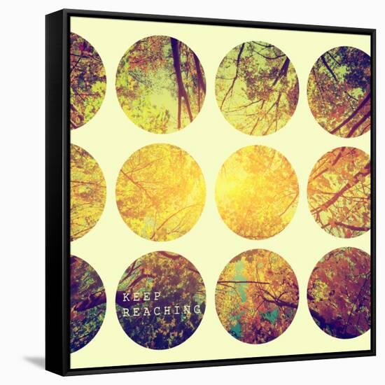 Inspirational Circle Design - Autumn Trees: Don't Forget to Look Up Every Now and Again-Michal Bednarek-Framed Stretched Canvas