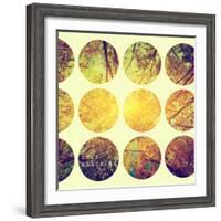 Inspirational Circle Design - Autumn Trees: Don't Forget to Look Up Every Now and Again-Michal Bednarek-Framed Art Print