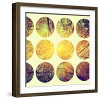 Inspirational Circle Design - Autumn Trees: Don't Forget to Look Up Every Now and Again-Michal Bednarek-Framed Art Print