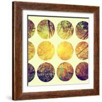 Inspirational Circle Design - Autumn Trees: Don't Forget to Look Up Every Now and Again-Michal Bednarek-Framed Art Print