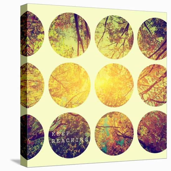 Inspirational Circle Design - Autumn Trees: Don't Forget to Look Up Every Now and Again-Michal Bednarek-Stretched Canvas