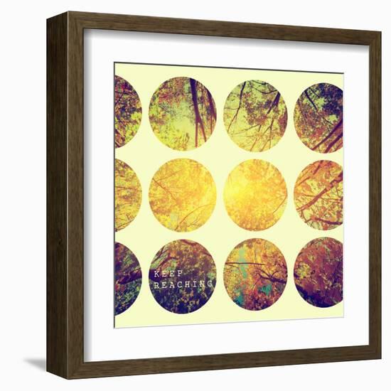 Inspirational Circle Design - Autumn Trees: Don't Forget to Look Up Every Now and Again-Michal Bednarek-Framed Art Print