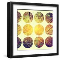 Inspirational Circle Design - Autumn Trees: Don't Forget to Look Up Every Now and Again-Michal Bednarek-Framed Art Print