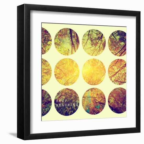 Inspirational Circle Design - Autumn Trees: Don't Forget to Look Up Every Now and Again-Michal Bednarek-Framed Art Print