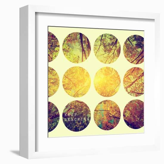 Inspirational Circle Design - Autumn Trees: Don't Forget to Look Up Every Now and Again-Michal Bednarek-Framed Art Print