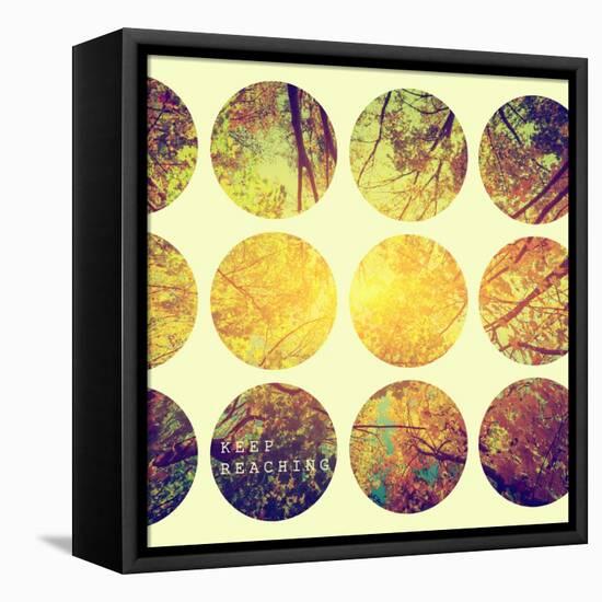 Inspirational Circle Design - Autumn Trees: Don't Forget to Look Up Every Now and Again-Michal Bednarek-Framed Stretched Canvas