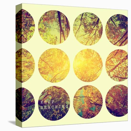 Inspirational Circle Design - Autumn Trees: Don't Forget to Look Up Every Now and Again-Michal Bednarek-Stretched Canvas