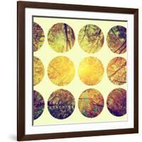 Inspirational Circle Design - Autumn Trees: Don't Forget to Look Up Every Now and Again-Michal Bednarek-Framed Art Print