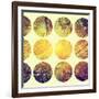 Inspirational Circle Design - Autumn Trees: Don't Forget to Look Up Every Now and Again-Michal Bednarek-Framed Art Print