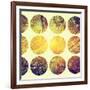 Inspirational Circle Design - Autumn Trees: Don't Forget to Look Up Every Now and Again-Michal Bednarek-Framed Art Print