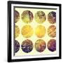 Inspirational Circle Design - Autumn Trees: Don't Forget to Look Up Every Now and Again-Michal Bednarek-Framed Art Print