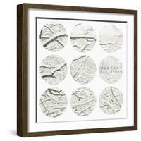 Inspirational Circle Design - Snowy Branches-WizData-Framed Art Print