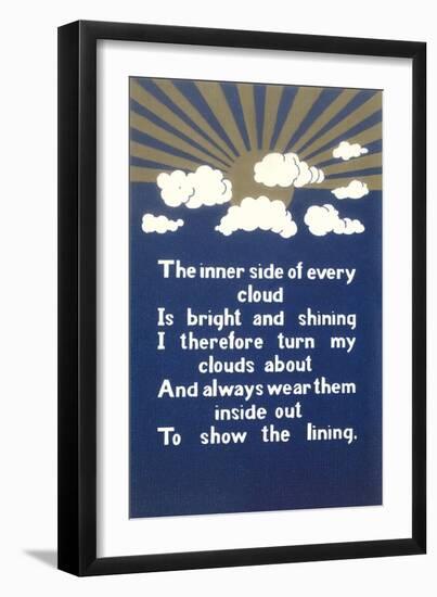 Inspirational Cloud Poem-null-Framed Art Print