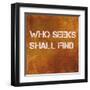 Inspirational Quote Against Earthy Brown Background-nagib-Framed Art Print