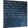 Inspirational Quote By Albert Einstein On Earthy Blue Background-nagib-Mounted Art Print