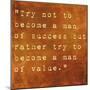 Inspirational Quote By Albert Einstein On Earthy Brown Background-nagib-Mounted Art Print