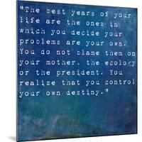Inspirational Quote By Albert Ellis On Earthy Blue Background-nagib-Mounted Premium Giclee Print