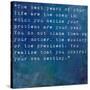 Inspirational Quote By Albert Ellis On Earthy Blue Background-nagib-Stretched Canvas