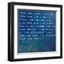 Inspirational Quote By Albert Ellis On Earthy Blue Background-nagib-Framed Art Print