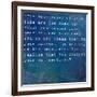 Inspirational Quote By Albert Ellis On Earthy Blue Background-nagib-Framed Art Print