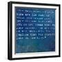 Inspirational Quote By Albert Ellis On Earthy Blue Background-nagib-Framed Art Print