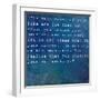 Inspirational Quote By Albert Ellis On Earthy Blue Background-nagib-Framed Art Print