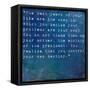 Inspirational Quote By Albert Ellis On Earthy Blue Background-nagib-Framed Stretched Canvas