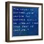 Inspirational Quote By Bill Cosby On Earthy Blue Background-nagib-Framed Art Print