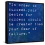 Inspirational Quote By Bill Cosby On Earthy Blue Background-nagib-Framed Stretched Canvas