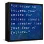 Inspirational Quote By Bill Cosby On Earthy Blue Background-nagib-Framed Stretched Canvas