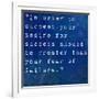 Inspirational Quote By Bill Cosby On Earthy Blue Background-nagib-Framed Art Print