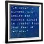 Inspirational Quote By Bill Cosby On Earthy Blue Background-nagib-Framed Art Print