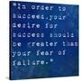 Inspirational Quote By Bill Cosby On Earthy Blue Background-nagib-Stretched Canvas