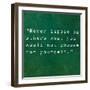 Inspirational Quote By Confucius On Earthy Background-nagib-Framed Art Print