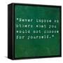 Inspirational Quote By Confucius On Earthy Background-nagib-Framed Stretched Canvas