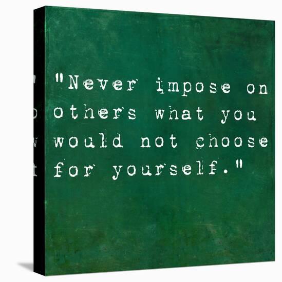 Inspirational Quote By Confucius On Earthy Background-nagib-Stretched Canvas