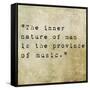 Inspirational Quote By Confucius On Earthy Background-nagib-Framed Stretched Canvas