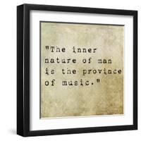 Inspirational Quote By Confucius On Earthy Background-nagib-Framed Art Print