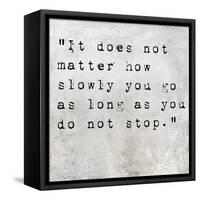 Inspirational Quote By Confucius On Earthy Background-nagib-Framed Stretched Canvas