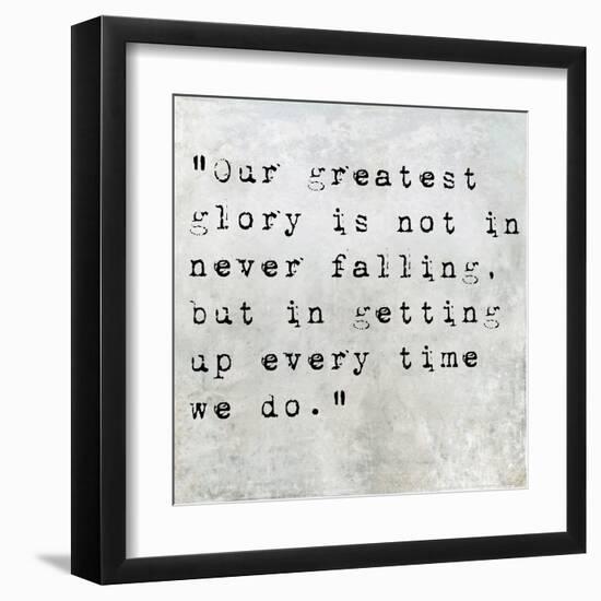 Inspirational Quote By Confucius On Earthy Background-nagib-Framed Art Print