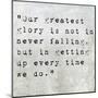 Inspirational Quote By Confucius On Earthy Background-nagib-Mounted Art Print