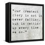 Inspirational Quote By Confucius On Earthy Background-nagib-Framed Stretched Canvas