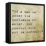 Inspirational Quote By Confucius On Earthy Background-nagib-Framed Stretched Canvas