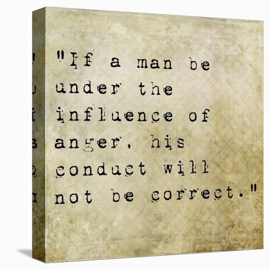 Inspirational Quote By Confucius On Earthy Background-nagib-Stretched Canvas