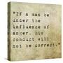 Inspirational Quote By Confucius On Earthy Background-nagib-Stretched Canvas