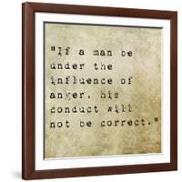 Inspirational Quote By Confucius On Earthy Background-nagib-Framed Art Print