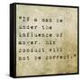 Inspirational Quote By Confucius On Earthy Background-nagib-Framed Stretched Canvas