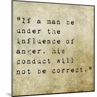 Inspirational Quote By Confucius On Earthy Background-nagib-Mounted Art Print