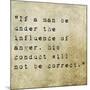 Inspirational Quote By Confucius On Earthy Background-nagib-Mounted Art Print